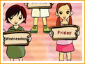English forkӢă裺Days of the week